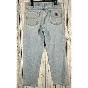 Vintage Carhartt Relaxed Jeans Men's 34x32 Light Wash Denim B17STW Y2K Cowboy